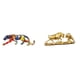 thumbnail image 1 of esculturas,estatua de figura decorativa andante,Estatua de escritorio,Estatua decorativa de figura de lucha de toro y oso,Colección de esculturas de toros,decoración artesanal en resina, 1 of 8