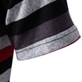 thumbnail image 5 of COSFO Mens Polo Shirt Performance Short Sleeve Summer Striped Graphic Tees Pullover Lightweight Casual Slim Fit Collared Tops, 5 of 7