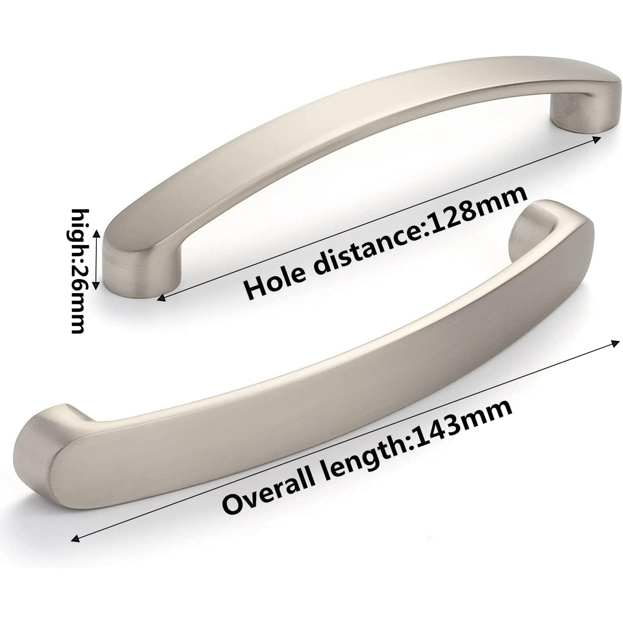 Lot De 2 Poignées De Tiroir En Bois Massif Pour Placard De Cuisine, Boutons D'armoire à Chaussures, Commodes, Décoration (distance Entre Les Trous : 128 Mm, Noir