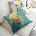 thumbnail image 5 of bear Linen toss pillowcase Decoration pillowcase Gift preferred 24x24" Cushion cover 4 set Sofa pillowcase Sofa bedroom living room car, 5 of 8