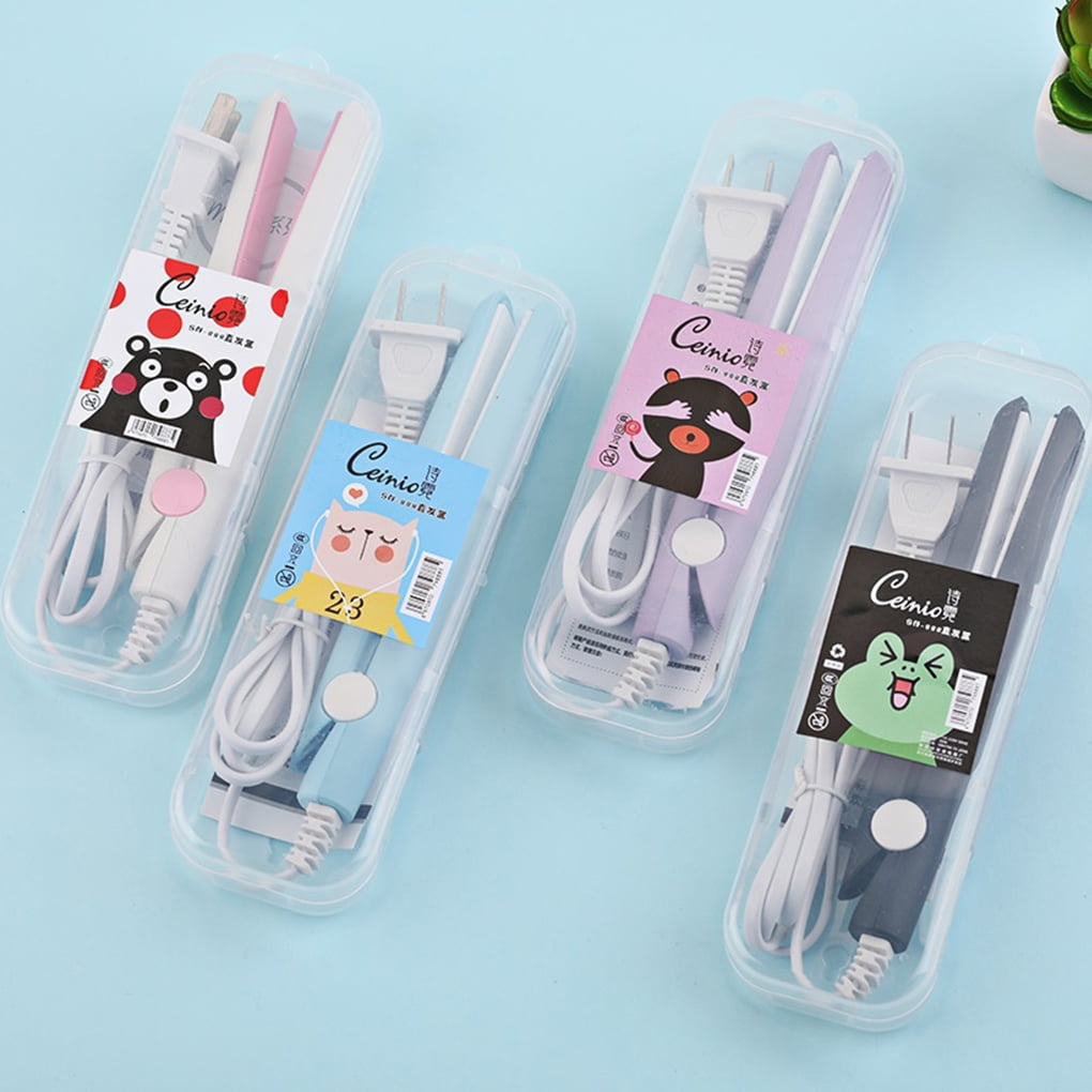 Wolftale 20w 2 In 1 Mini Ceramic Hair Iron Wand Hair Straightener Curler Brush Curling Iron Wand Hair Beauty Tool Us Plug Other As Pictures Shown