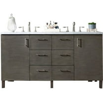 James Martin Vanities 850-V60d-3Af Metropolitan 60" Free Standing Or Wall Mounted /