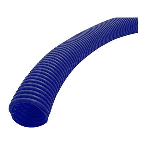 Split Wire Loom Tubing Polyethylene Corrugated Flexible Conduit - 2" Nominal Size - 50 Feet - Blue