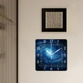 thumbnail image 3 of 16 Inch Wall Clock Battery Operated Square Clock Decorative for Office, Kitchen, Outdoor, Living Room，Galaxy Cloud Starry Exquisite, 3 of 4