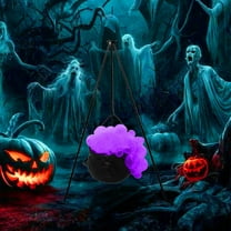 Halloween Indoor Outdoor Light-up Witch Jar Pot Set, Halloween Decoration Luminous Bubbling Witch Cauldron with LED Light for Halloween Party Decor