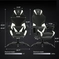thumbnail image 5 of GTRACING LUFT-400 Mesh & Faux Leather Office Gaming Chair with Footrest, White, 5 of 13