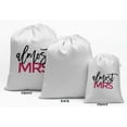 thumbnail image 2 of Darling Souvenir White Almost Mrs Wedding Favor Party Supplies Favor Bags&nbsp;Drawstring Pouches&nbsp;15 Pieces, 2 of 5