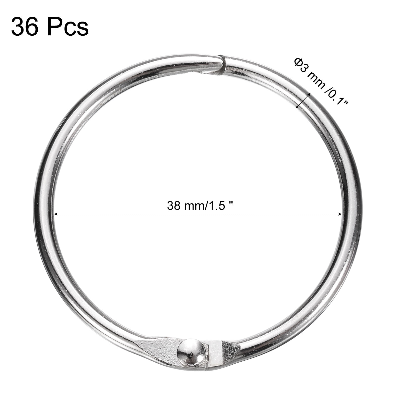 Unique Bargains Shower Curtain Rings Iron Round Snap Hooks Glide for Curtain Rods Silver
