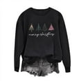 thumbnail image 5 of Womens Christmas Tree Print Sweatshirts Round Neck Tops Long Sleeve Blouses Comfort Casual Relaxed Fit Pullover Sweater Blouses Fall Fashion Outfits 2025 Christmas Fleece Teen Girls Christmas Clothes, 5 of 7