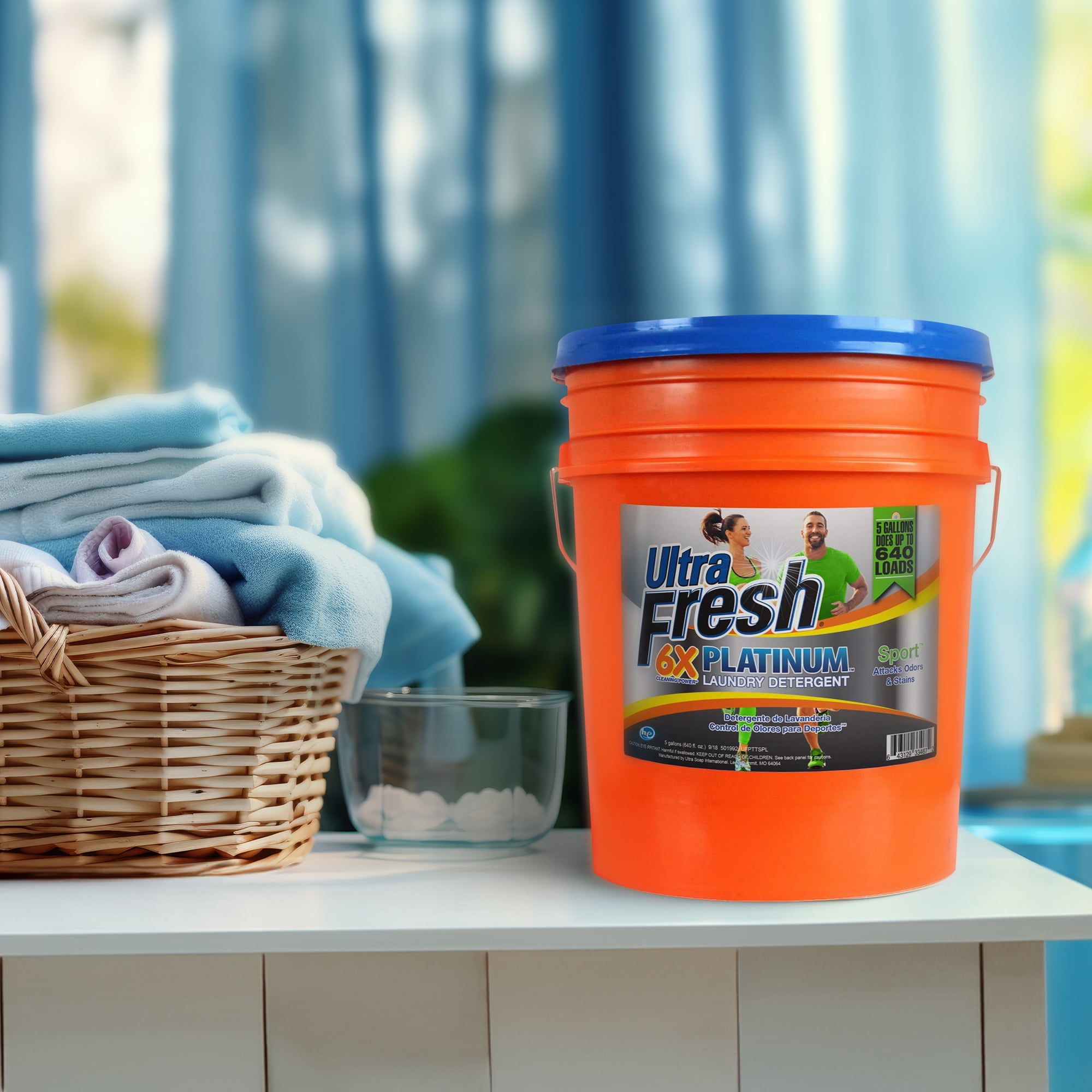 Ultra Fresh Platinum Sport 5 Gallon 6x Laundry Detergent Up to 640 Loads