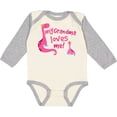 thumbnail image 3 of Inktastic My Grandma Loves Me Girls Dinosaur Girls Long Sleeve Baby Bodysuit, 3 of 5
