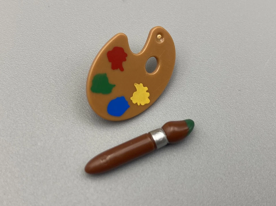 KLYNE- New Lego Paint Brush & Palette Lot Minifigure Art Utensil Accessory Set Artist