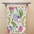 thumbnail image 4 of Absorbent Soft Hand Fingertip Towels, 2 Pcs Face Bath Towels Set Meadow Flowers and Herbs Washcloths for Bathroom Hotel Kitchen, 30"x15", 4 of 6