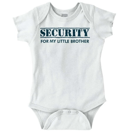 

Brother Newborn Romper Bodysuit For Babies Security For My Little Big Son Cute Shower Gift