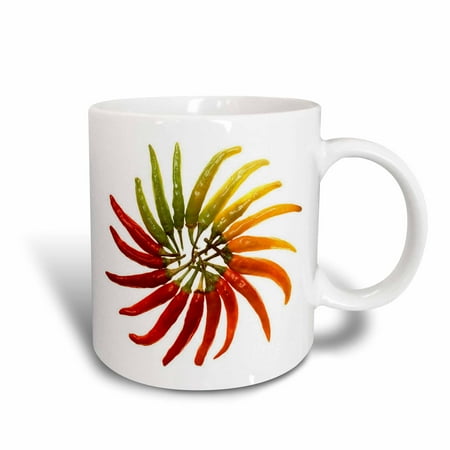 - 3dRose Red Hot Chili Peppers - chili, chili pepper, chilli, chilli peppers, pepper, peppers, red, Ceramic Mug, 11-ounce