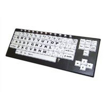 Ablenet VisionBoard Large Key Keyboard Wireless, Black Print on 1-in/2.5-cm White Keys - Wireless Connectivity - USB Interface - Compatible with Computer (Mac, Windows) - Black, (Best Mac Compatible Keyboard)