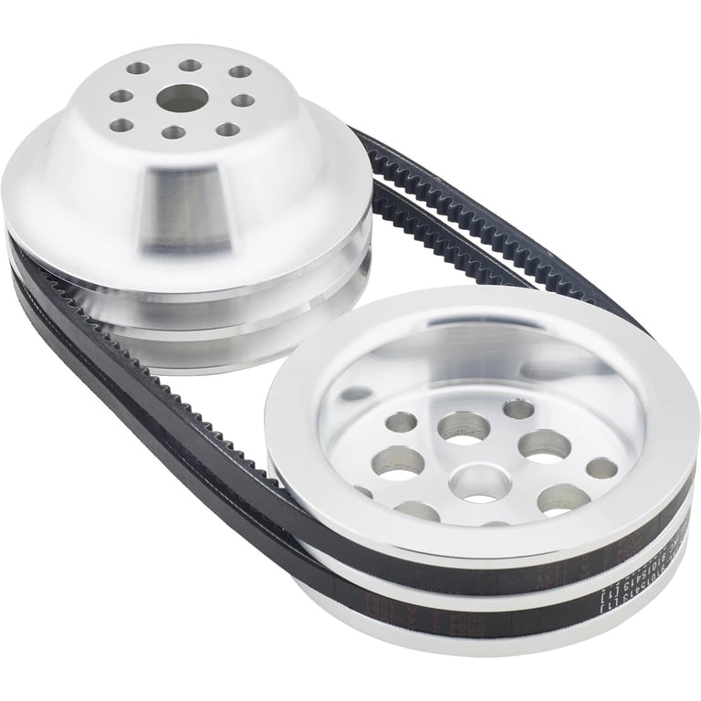 Espeedpro21 Aluminum Crankshaft Pulley – SBC 350, 2 Groove, Short Water Pump