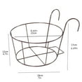thumbnail image 2 of Clearance! Zainafacai Plant Rack Metal Art Hanging Basket Flower Pot Holder Hanger Fence Garden Plant Rack Decor 1X Flower Stand Brown, 2 of 2