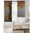thumbnail image 2 of Abstract Tree Kitchen Curtains Abstract Art Oil Painting Vintage Trees Cafe Short Curtains for Bathroom Blackout Window Curtain Small Window Treatment Drapes for Bedroom Living Room 27.5"x39"x2, 2 of 9