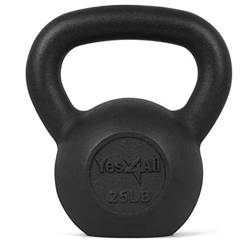 Juego de Pesas Rusas Yes4All Hierro Fundido Macizo 11,3 a 36,3 kg Color Negro