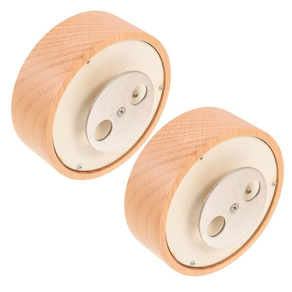 CATIEBYE Music Box Accessory Musical Box Rotatable Base Chocolate Wood 1Pack 2.9X2.9X1.4In