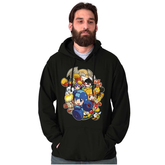 Mega Man Powered UP Video Game Hoodie Sweatshirt Women Men Brisco Brands S