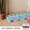 thumbnail image 3 of Bohemian Retro Floral Non-Slip Entryway Door Mat,Boho Indoor Decor Durable Low Plush Door Mat,Washable Welcome Rug for Patio Hallway Home Decor 16x47 Inches, 3 of 7