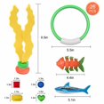 thumbnail image 2 of Summer Pool Diving Swimming Toys For Kids  Fun Swim Games Sinking Set  Underwater Dive Gifts With Storage Bag Include Gems Rings Sea Animals For Boys Girls Toddlers 26 Pack, 2 of 4