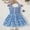 Blue, variant on Qingpeng Toddler Girls Cotton Princess Dress Formal Photo Shoot Outfit Summer Solid Sleeveless Dress Clothes 1-5T