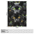 thumbnail image 4 of ARISTURING  Black Cat Print Blanket: Lightweight &amp; Cozy Flannel Throw Blanket - Perfect for Bed or Sofa Decor, Ideal Gifts for Girls, 4 of 6
