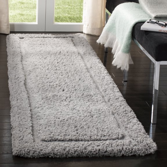 Safavieh Glamour Douglas Solid Shag Runner Rug, Gray, 2'3" x 8'
