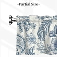 thumbnail image 3 of Blue Floral Valances for Windows - Navy Blue Flower Kitchen Valance Farmhouse Valance Curtain for Bedoom Rustic Floral Light Filtering Valance with Rod Pocket 54 x 18 Inch, 1 Panel, 3 of 7