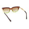 thumbnail image 4 of Luxury Chain Jewel Arm Squared Cat Eye Sleek Plastic Sunglasses Brown Green - Brown, 4 of 4