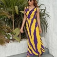 thumbnail image 2 of Robe Sans Manches Violette et Dorée Tailgate Swag - Claw Marks Robe Femme Robes Robes d'Anniversaire pour Femmes Robe de Plage, 2 of 4