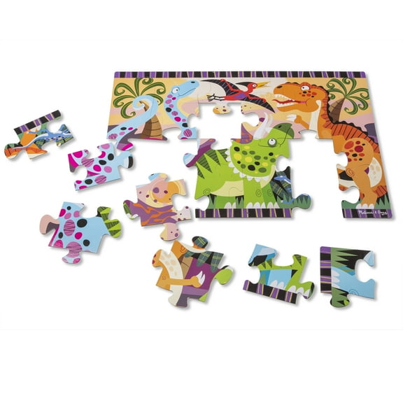 Melissa & Doug Dinosaur Dawn Jumbo Jigsaw Floor Puzzle (24 pcs, 2 x 3 feet) - FSC Certified