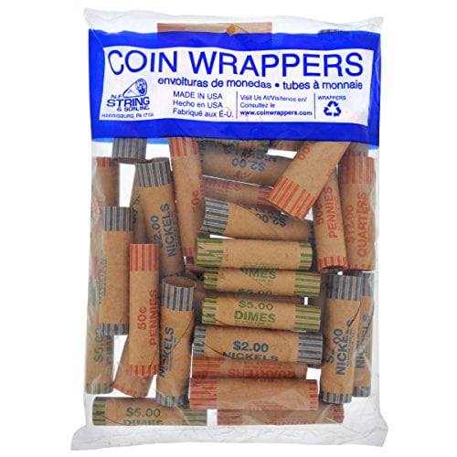 Crimped Assorted Coin Wrappers 36 Count