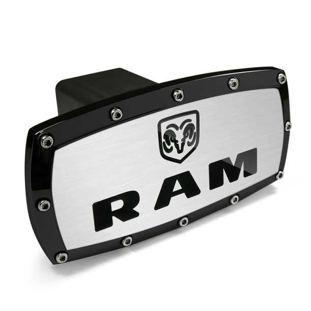dodge ram black trim billet aluminum tow hitch cover