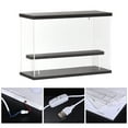 thumbnail image 5 of Uxcell Clear Acrylic Display Case with LED Light 1 Tier Dustproof Display Boxes for Collectibles Black, 5 of 7