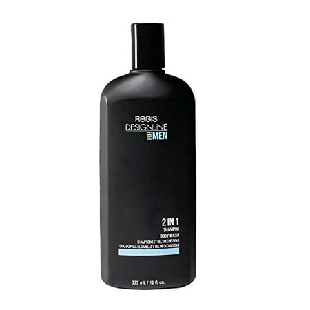 2 in 1 Shampoo + Body Wash, 12 oz - DESIGNLINE - Dual Combination of Shampoo and Cleansing Shower Gel Soap for
