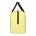 thumbnail image 4 of YFYANG Portable Waterproof Insulated Lunch Bag, Classic Yellow Plaid Reusable Cooler Bag / Picnic Bag for Adults Teens, 4 of 9