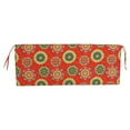 thumbnail image 2 of Blazing Needles 51-inch by 19-inch Patterned Outdoor Spun Polyester Loveseat Cushion, 2 of 3
