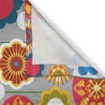 thumbnail image 3 of Ambesonne Floral Kitchen Curtains, Modern Colorful Summer, 55"x39", Multicolor, 3 of 3