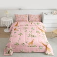 thumbnail image 2 of Castle Fairy Cartoon Lion Giraffe Elephant Full Size Comforter Sets 3-Piece for Preppy Child,Jungle Animal Bedding Comforter Set,Chic Floral Wildlife Lightweight Bedding Sets,Breathable Home Decor, 2 of 8