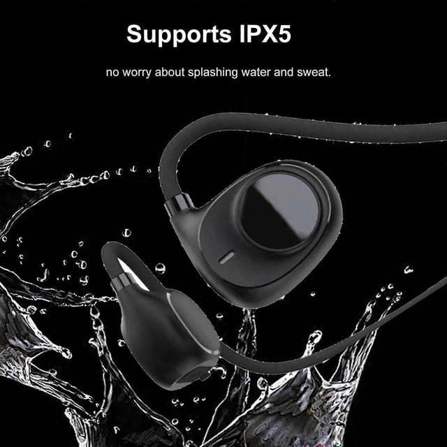 Wireless BT5.0 Headphones Air Conduction Headset Painless Hanging Earphone with Microphone Ear Hook Sports Headset IPX5 Waterproof