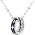 thumbnail image 1 of Double Ring Necklace Men's Personality Star Pendant Fashion Epoxy Ring Necklace, 1 of 4