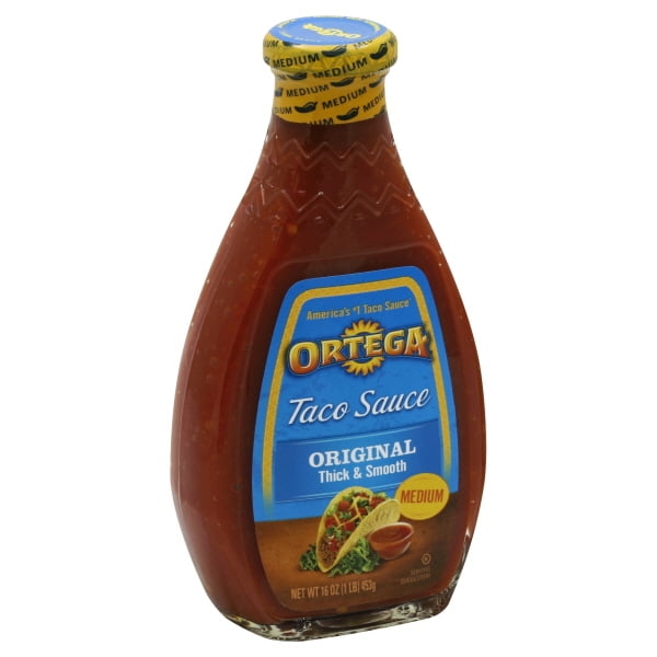 Ortega Original Medium Taco Sauce 16 oz. Glass Bottle