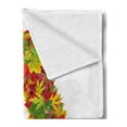 thumbnail image 2 of Letter a Soft Flannel Fleece Throw Blanket, Autumn Themed Leaves Vivid Color Palette Fall Seasonlphabet Sign, Cozy Plush for Indoor and Outdoor Use, 50" x 70", Vermilion Yellow Green, by Ambesonne, 2 of 5