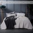 thumbnail image 2 of KASENTEX Quilt Mini Set-Stone Washed-Super Soft Bedspread-Light Weight-White Down Alternative Microfiber Fill-Machine Washable-Solid Colors, 2 King Shams, Ivory, King + 2 King, 2 of 5