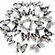 thumbnail image 1 of 48 piezas de pegatinas de pared de mariposas 3D, pegatinas de mariposas en blanco y negro con adhesivo, pegatinas de pared de mariposas, decoración de bricolaje para el hogar, sala de estar,, 1 of 5