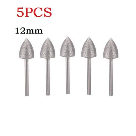

5 Pcs Diamond triangle Burr Drill Bit Set for Carving Engraving Drilling 4-12mm